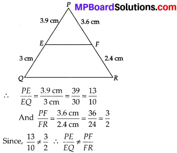 MP Board Class 10th Maths Solutions Chapter 6 Triangles Ex 6.2 3