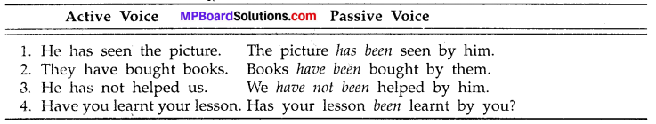 MP Board Class 8th Special English Grammar Active and Passive Voice 4