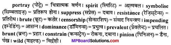 MP Board Class 11th English The Spectrum Solutions Chapter 16 The Broken Wing 3