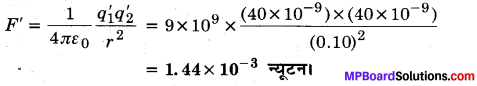 MP Board Class 12th Physics Important Questions Chapter 1 वैद्युत आवेश तथा क्षेत्र 37