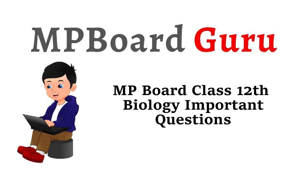 MP Board Class 12th Biology Important Questions with Answers