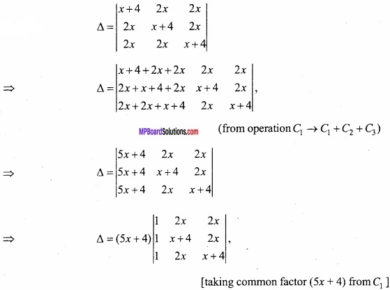 MP Board Class 12th Maths Important Questions Chapter 4 Determinants
