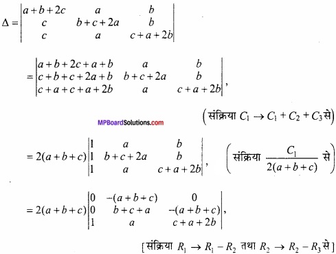 MP Board Class 12th Maths Important Questions Chapter 4 सारणिक 