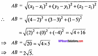 MP Board Class 11th Maths Important Questions Chapter 12 Introduction to Three Dimensional Geometry 3