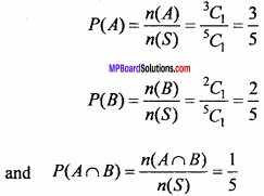 MP Board Class 11th Maths Important Questions Chapter 16 Probability 10
