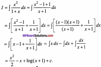 MP Board Class 12th Maths Important Questions Chapter 7 समाकलन