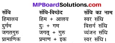 Mp Board Solution Hindi Class 10th
