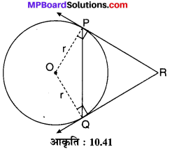 MP Board Class 10th Maths Solutions Chapter 10 वृत्त Additional Questions 26