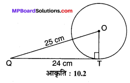 MP Board Class 10th Maths Solutions Chapter 10 वृत्त Ex 10.2 1