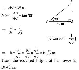 MP Board Class 10th Maths Solutions Chapter 9 Some Applications of Trigonometry Ex 9.1 6