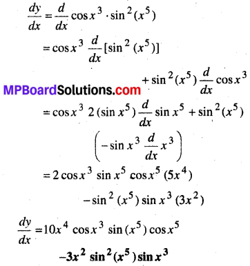 MP Board Class 12th Maths Book Solutions Chapter 5 सांतत्य तथा अवकलनीयता Ex 5.2 7