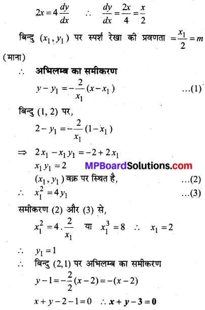 MP Board Class 12th Maths Book Solutions Chapter 6 अवकलज के अनुप्रयोग विविध प्रश्नावली 6