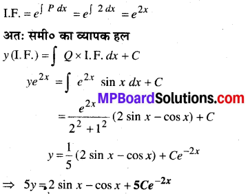MP Board Class 12th Maths Book Solutions Chapter 9 अवकल समीकरण Ex 9.6 1