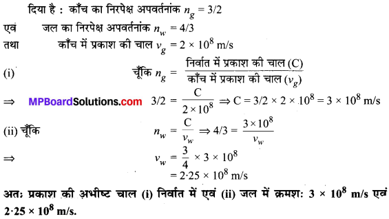 MP Board Class 10th Science Solutions Chapter 10 प्रकाश-परावर्तन तथा अपवर्तन 38