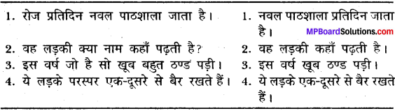 MP Board Class 11 General Hindi व्याकरण अशुद्ध गद्यांश की भाषा का परिमार्जन img-6