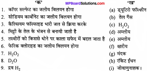 MP Board Class 11th Chemistry Solutions Chapter 9 हाइड्रोजन - 1