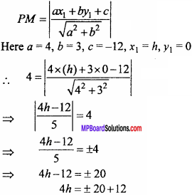 MP Board Class 11th Maths Important Questions Chapter 10 Straight Lines 16