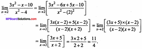 MP Board Class 11th Maths Important Questions Chapter 13 Limits and Derivatives 2