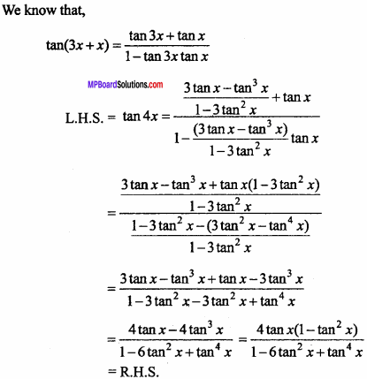 MP Board Class 11th Maths Important Questions Chapter 3 Trigonometric Functions 40