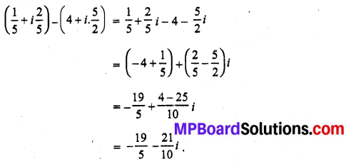 MP Board Class 11th Maths Solutions Chapter 5 सम्मिश्र संख्याएँ और द्विघातीय समीकरण Ex 5.1 img-2