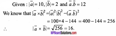 MP Board Class 12th Maths Important Questions Chapter 10 Vector Algebra img 15