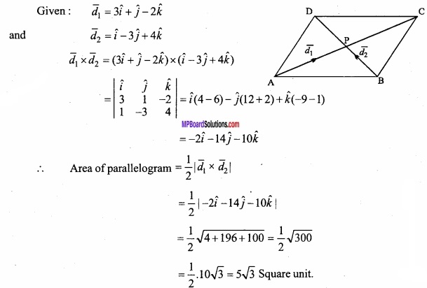 MP Board Class 12th Maths Important Questions Chapter 10 Vector Algebra img 55