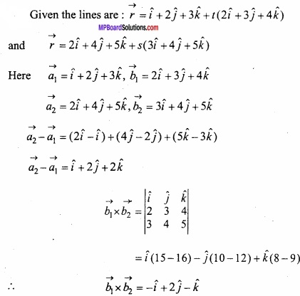 MP Board Class 12th Maths Important Questions Chapter 11 Three Dimensional Geometry IMG 32