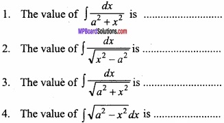 MP Board Class 12th Maths Important Questions Chapter 7A Integration img 1 - Copy