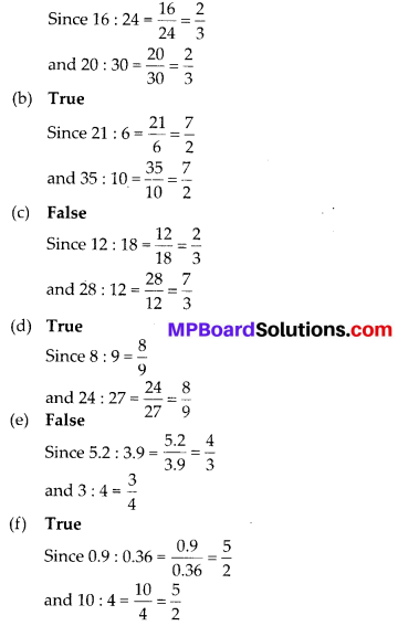 MP Board Class 6th Maths Solutions Chapter 12 Ratio and Proportion Ex 12.2 3