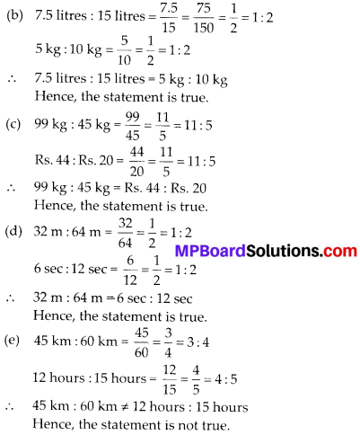 MP Board Class 6th Maths Solutions Chapter 12 Ratio and Proportion Ex 12.2 5