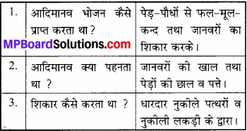 MP Board Class 6th Social Science Solutions Chapter 2 आदिमानव img 1
