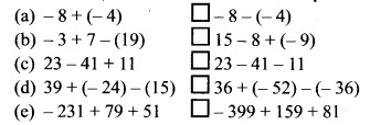 MP Board Class 7th Maths Solutions Chapter 1 पूर्णांक Ex 1.1 1