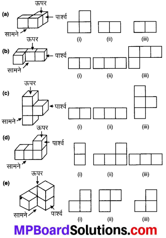 MP Board Class 8th Maths Solutions Chapter 10 ठोस आकारों का चित्रण Ex 10.1 img-3