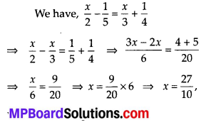 MP Board Class 8th Maths Solutions Chapter 2 Linear Equations in One Variable Ex 2.5 1