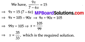 MP Board Class 8th Maths Solutions Chapter 2 Linear Equations in One Variable Ex 2.6 1