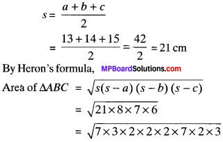 MP Board Class 9th Maths Solutions Chapter 12 Heron’s Formula Ex 12.1 img-9