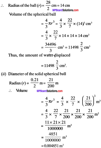 MP Board Class 9th Maths Solutions Chapter 13 Surface Areas and Volumes Ex 13.8 img-2