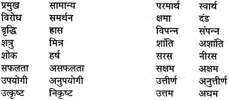 MP Board Class 10th General Hindi व्याकरण विलोम या विपरीतार्थी शब्द img-2