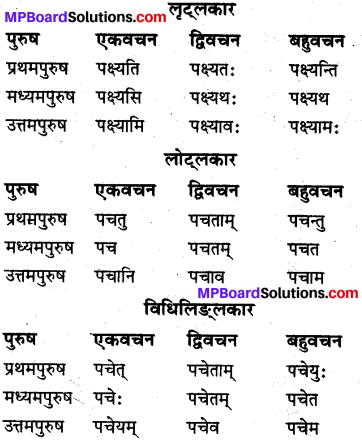 MP Board Class 10th Sanskrit व्याकरण धातु रूप-प्रकरण img 8