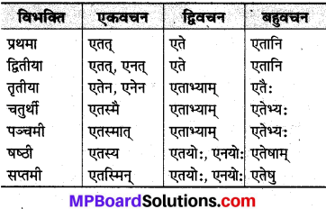 MP Board Class 10th Sanskrit व्याकरण शब्द रूप-प्रकरण img 24
