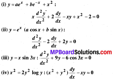 MP Board Class 12th Maths Book Solutions Chapter 9 अवकल समीकरण विविध प्रश्नावली img 2