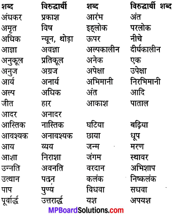 MP Board Class 7th General Hindi व्याकरण 2