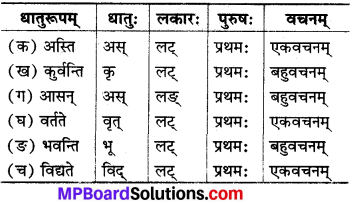 MP Board Class 8th Sanskrit Solutions विविधप्रश्नावलिः 1 Q9
