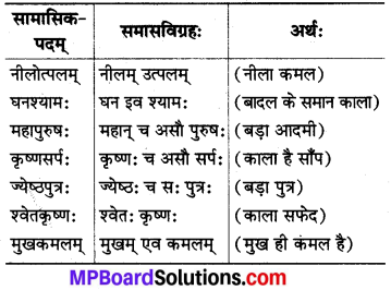 MP Board Class 8th Sanskrit व्याकरण-खण्डः 58